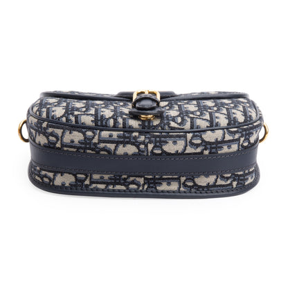 Christian Dior 2020 Blue Oblique Jacquard Medium Bobby Bag