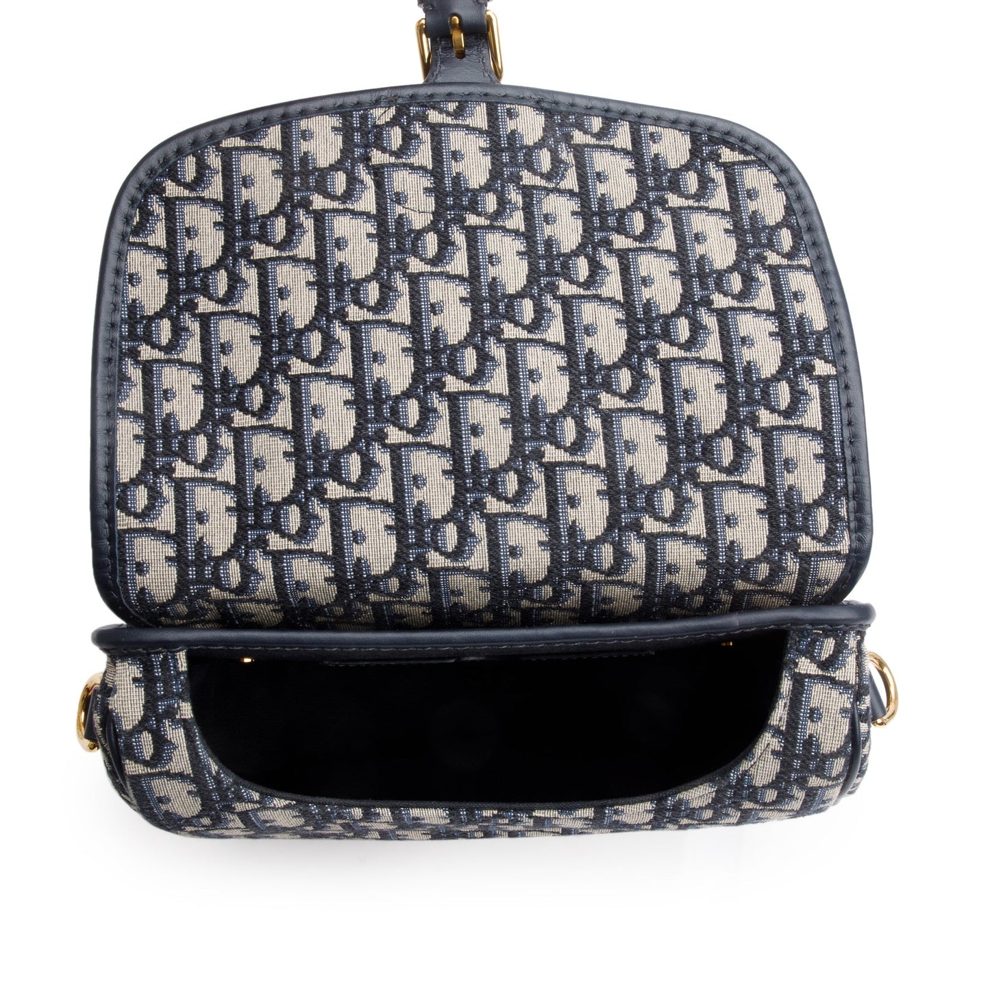 Christian Dior 2020 Blue Oblique Jacquard Medium Bobby Bag