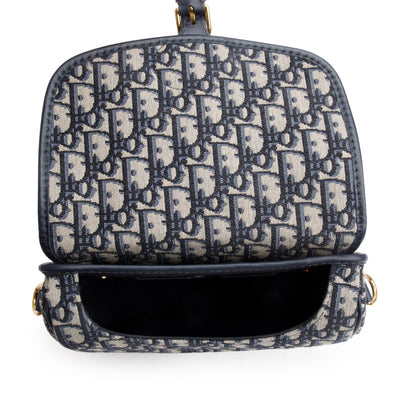 Christian Dior 2020 Blue Oblique Jacquard Medium Bobby Bag