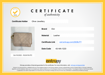 Christian Dior 2020 Cannage Lambskin Lady Dior Lotus Wallet