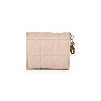 Christian Dior 2020 Cannage Lambskin Lady Dior Lotus Wallet