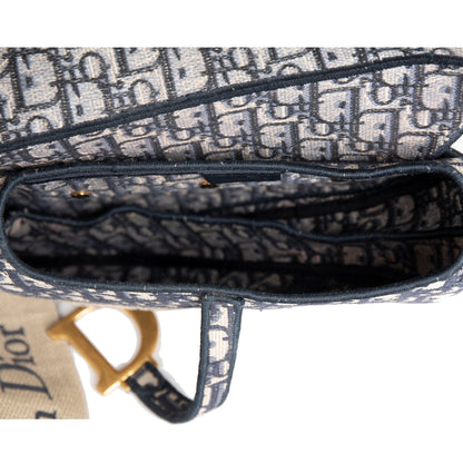 Christian Dior 2020 Embroidery Oblique Saddle Bag