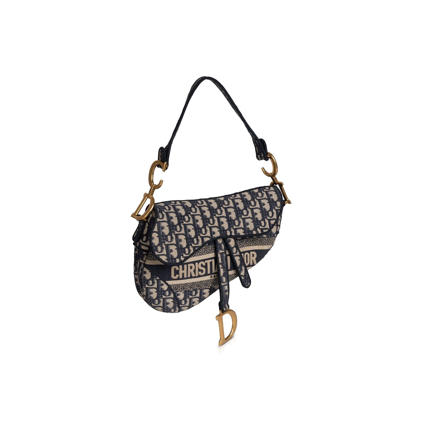 Christian Dior 2020 Embroidery Oblique Saddle Bag