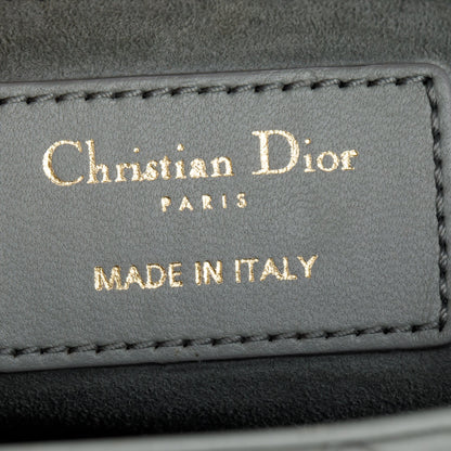 Christian Dior 2020 Grey Cannage Lambskin Leather Medium Lady Dior Bag