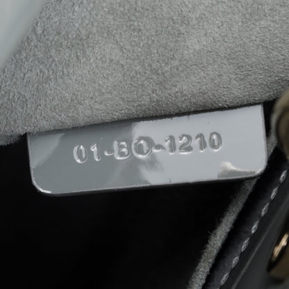 Christian Dior 2020 Grey Patent Cannage Leather Small Lady Dior Bag