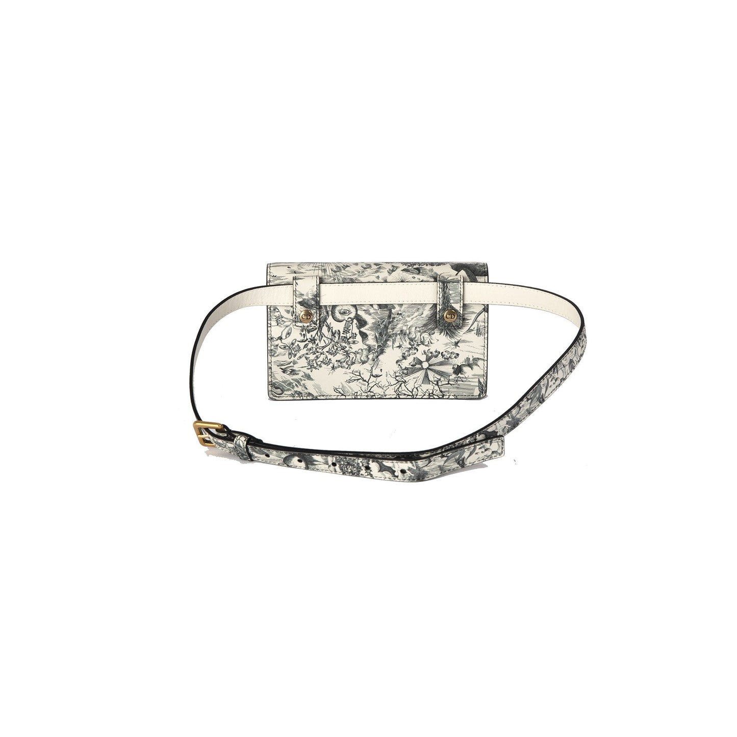 Christian Dior 2020 Jardin Naturel Print Saddle Belt Pouch