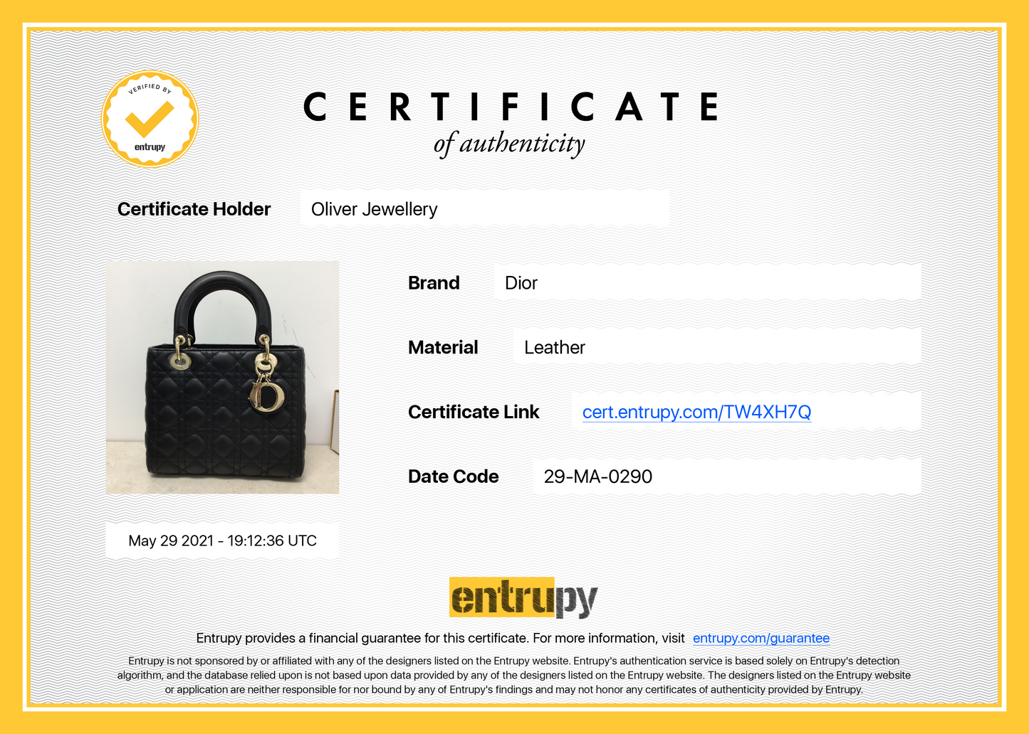 Christian Dior 2020 Medium Lady Dior Bag
