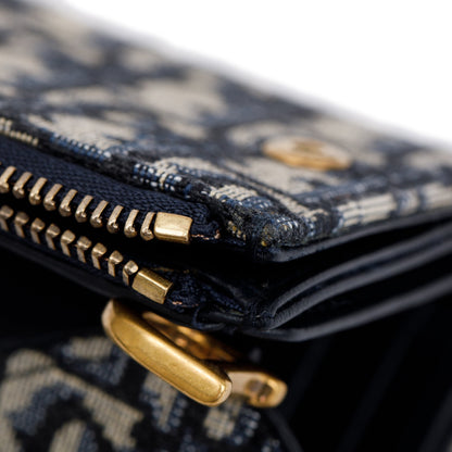Christian Dior 2020 Oblique Saddle Compact Wallet