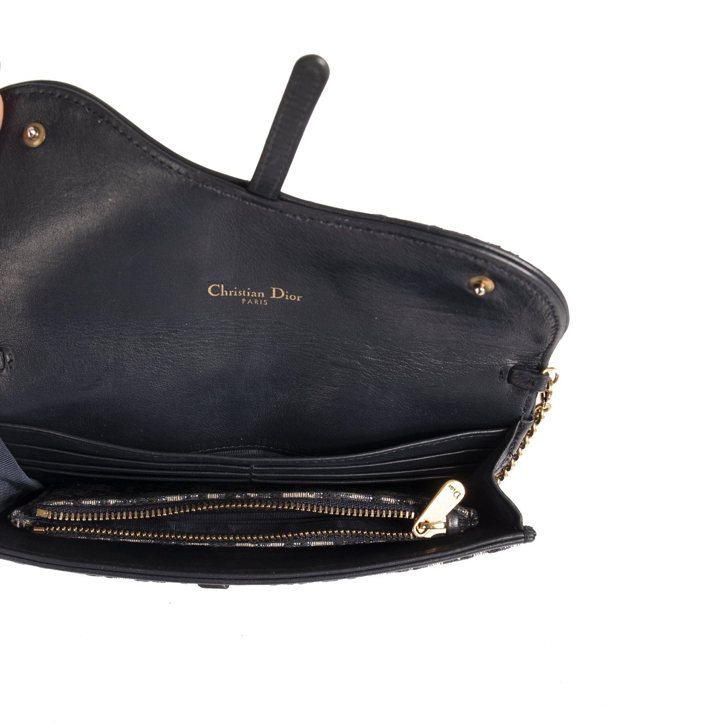 Christian Dior 2020 Oblique Saddle Wallet on Chain