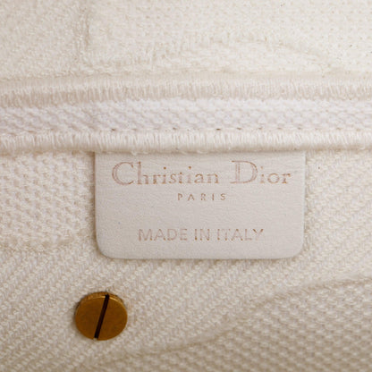 Christian Dior 2020 White Embroidered Camouflage Canvas Medium Saddle Bag