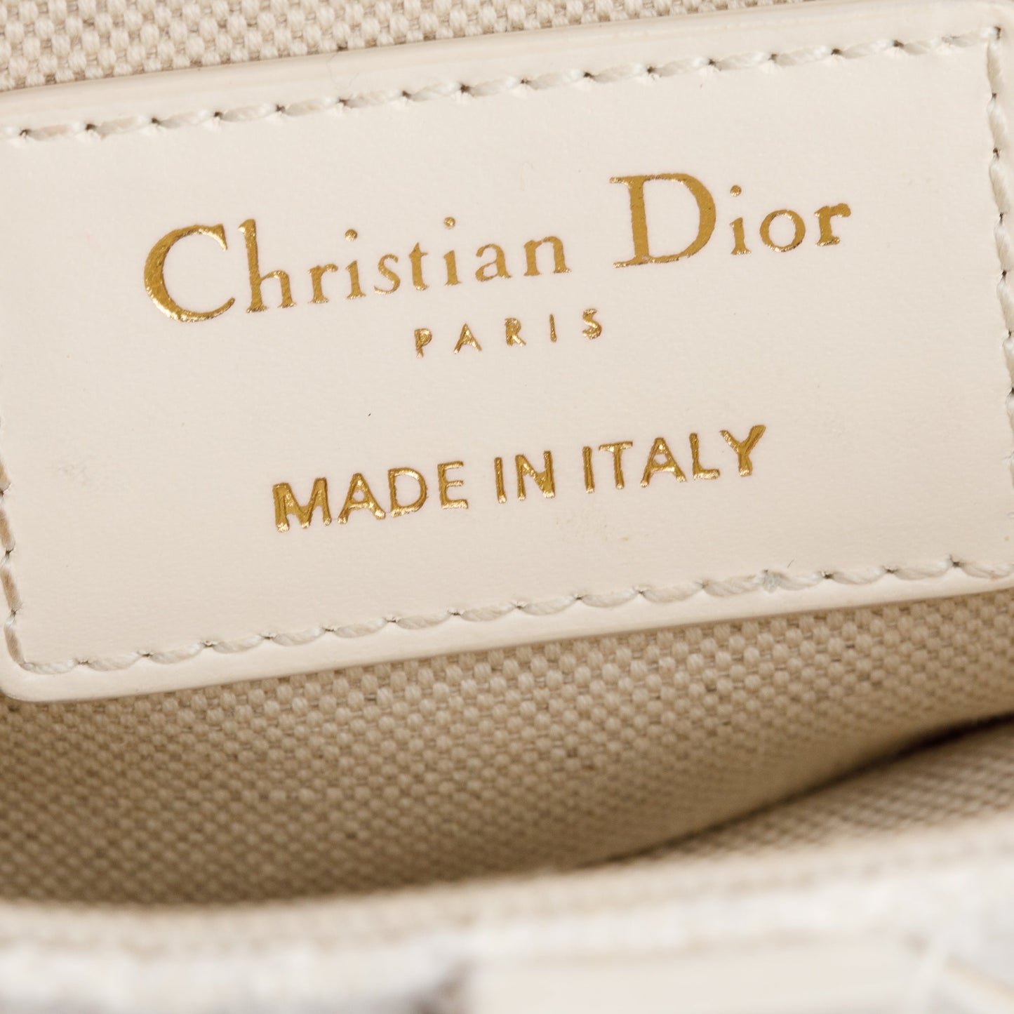 Christian Dior 2020 White Oblique Mini Saddle Bag