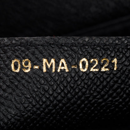 Christian Dior 2021 Black Grained Calfskin Leather Medium Saddle Bag