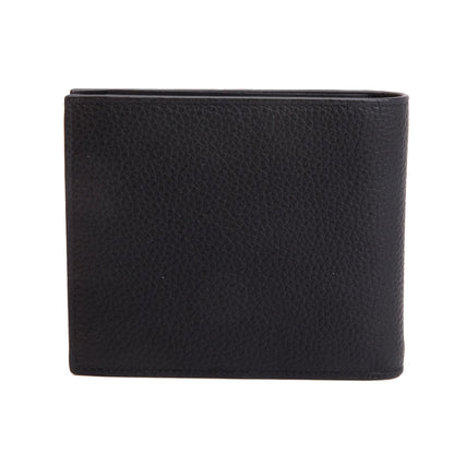 Christian Dior 2021 Black Grained Leather CD Icon Bifold Wallet