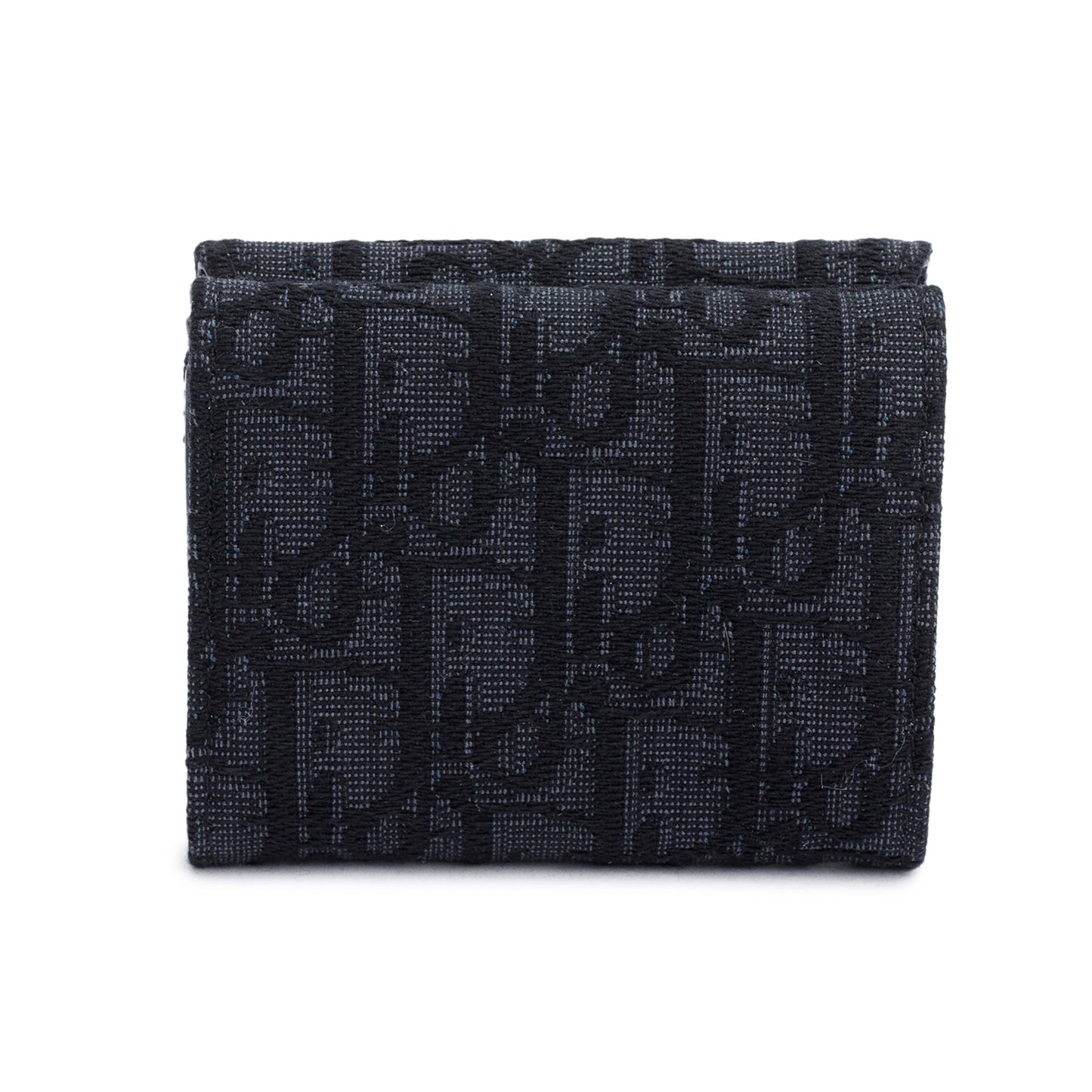 Christian Dior 2021 Black Oblique Trifold Compact Wallet