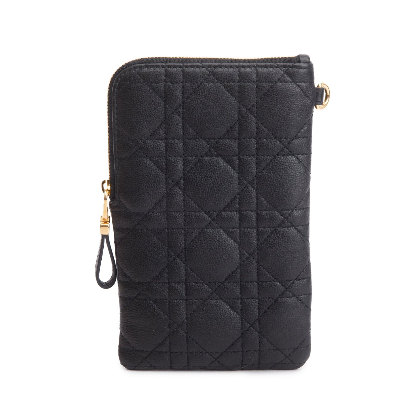 Christian Dior 2021 Black Quilted Leather Caro Multifunctional Pouch