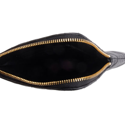 Christian Dior 2021 Black Quilted Leather Caro Multifunctional Pouch