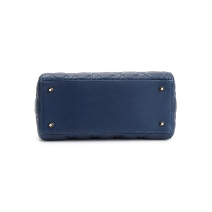 Christian Dior 2021 Blue Gradient Leather Medium Lady Dior Bag