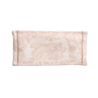 Christian Dior 2021 Ecru and Pink Toile De Jouy Embroidery Medium Book Tote