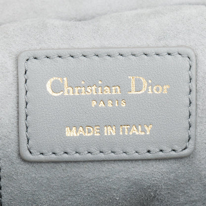 Christian Dior 2021 Grey Cannage Leather Micro Lady Dior Vanity Case