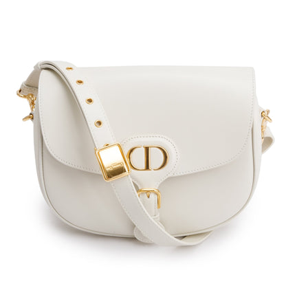 Christian Dior 2021 Latte Box Leather Medium Bobby Bag