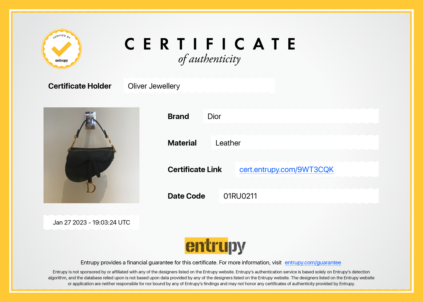 Christian Dior 2021 Mini Saddle Bag