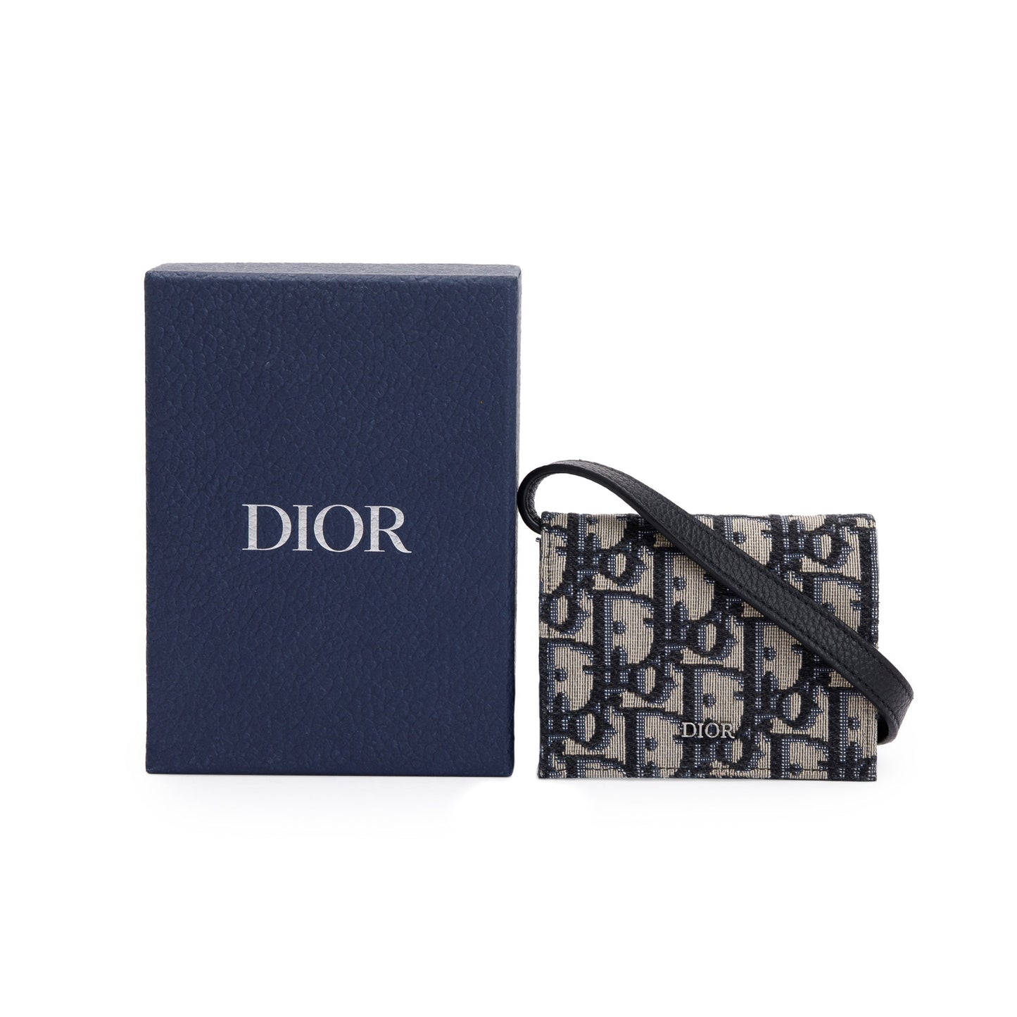 Christian Dior 2021 Oblique Jacquard Nano Flap Card Case
