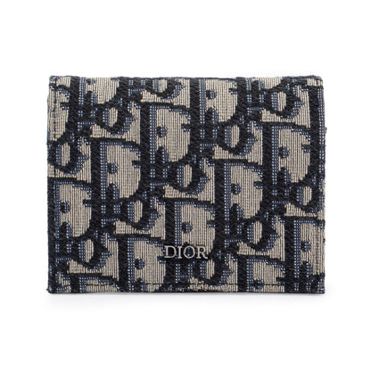 Christian Dior 2021 Oblique Jacquard Nano Flap Card Case