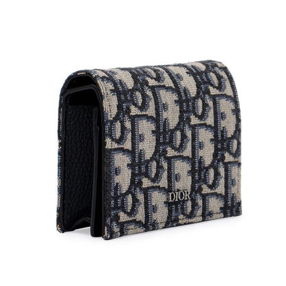 Christian Dior 2021 Oblique Jacquard Nano Flap Card Case
