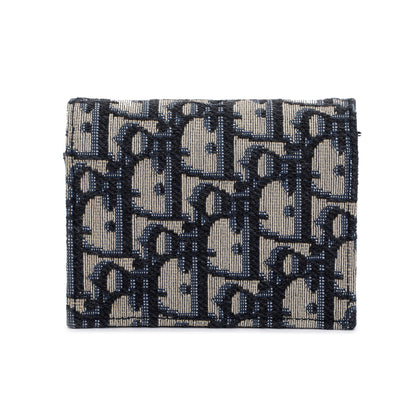 Christian Dior 2021 Oblique Jacquard Nano Flap Card Case