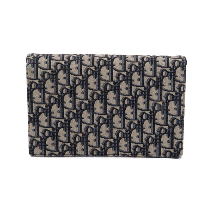 Christian Dior 2021 Oblique Jacquard Saddle Pouch with Chain