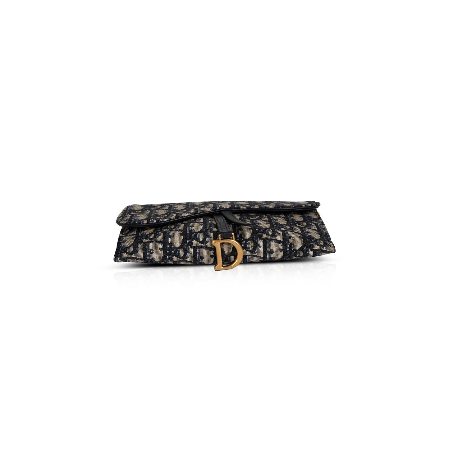 Christian Dior 2021 Oblique Saddle Wallet on Chain