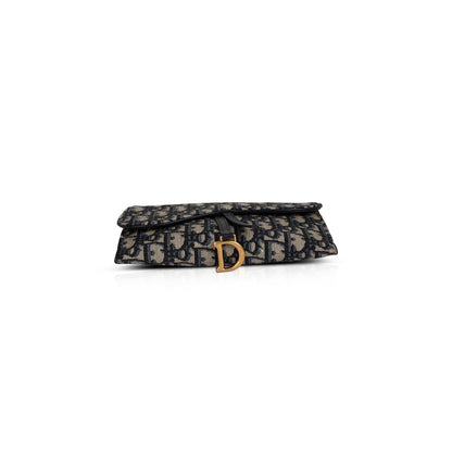 Christian Dior 2021 Oblique Saddle Wallet on Chain