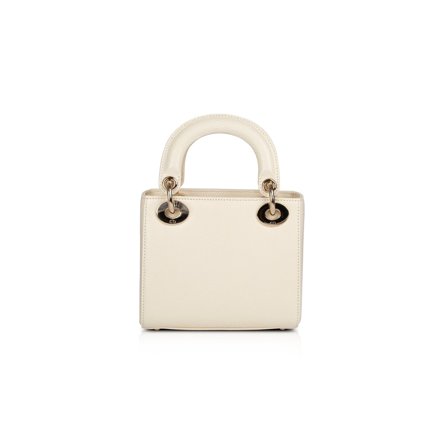 Christian Dior 2021 White Lizard Mini Lady Dior Bag