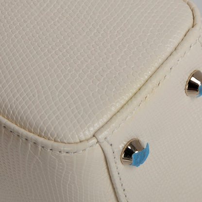 Christian Dior 2021 White Lizard Mini Lady Dior Bag