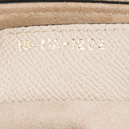 Christian Dior 2022 Beige Grained Calfskin Leather Saddle Bag