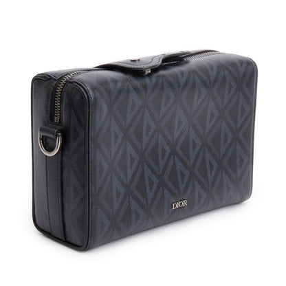 Christian Dior 2022 Black CD Diamond Coated Canvas Lingot 22