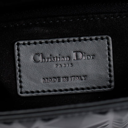 Christian Dior 2022 Black Diamond Motif Cannage Leather Small Lady Dior My Abcdior Bag