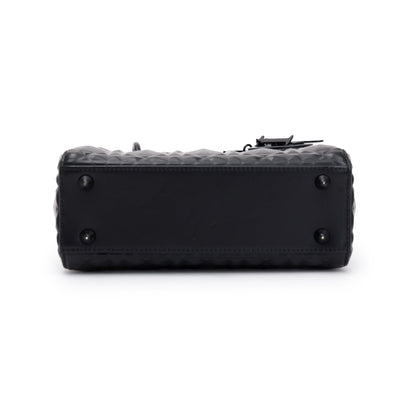 Christian Dior 2022 Black Diamond Motif Cannage Leather Small Lady Dior My Abcdior Bag