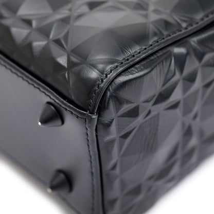 Christian Dior 2022 Black Diamond Motif Cannage Leather Small Lady Dior My Abcdior Bag