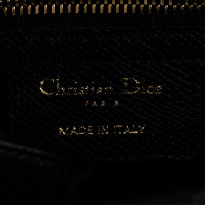 Christian Dior 2022 Black Grained Calfskin Leather Saddle Bag