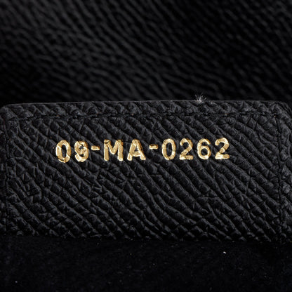 Christian Dior 2022 Black Grained Calfskin Leather Saddle Bag