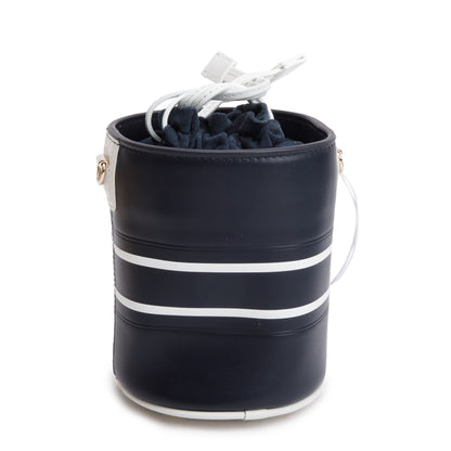 Christian Dior 2022 Black Lambskin Leather Micro Vibe Drawstring Bucket Bag