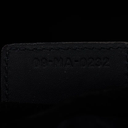 Christian Dior 2022 Black Ultramatte Calfskin Leather Medium Saddle Bag