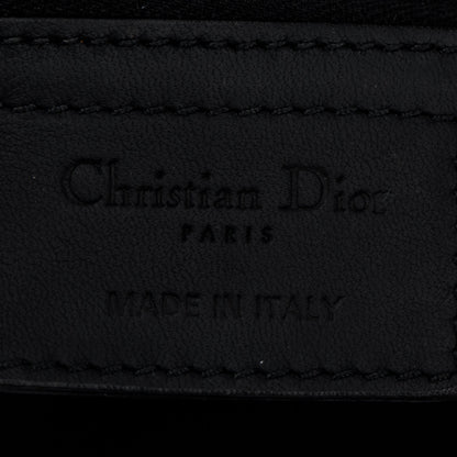 Christian Dior 2022 Black Ultramatte Calfskin Leather Medium Saddle Bag