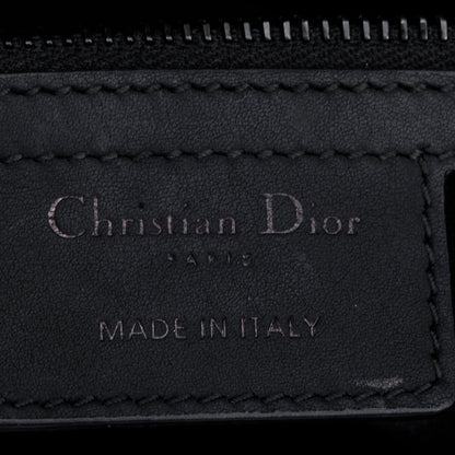 Christian Dior 2022 Black Ultramatte Calfskin Leather Medium Saddle Bag