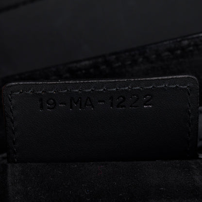 Christian Dior 2022 Black Ultramatte Calfskin Leather Medium Saddle Bag
