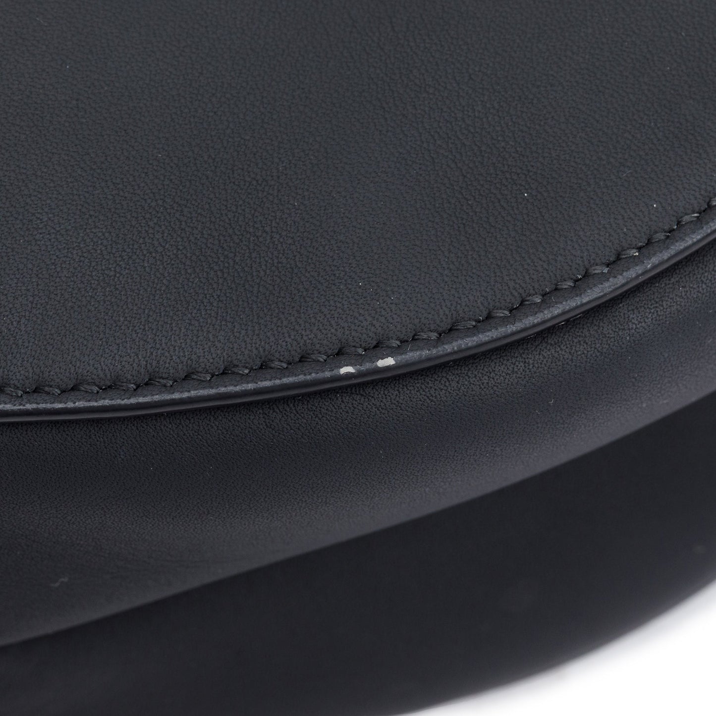 Christian Dior 2022 Black Ultramatte Calfskin Leather Medium Saddle Bag