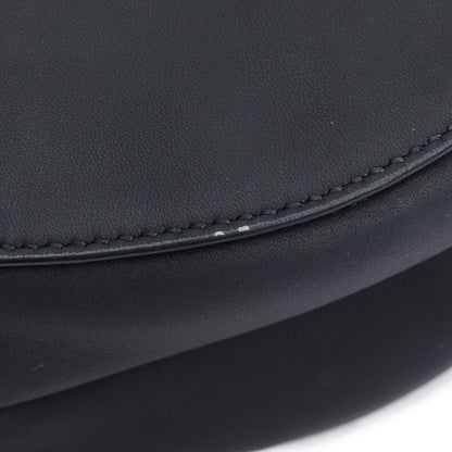 Christian Dior 2022 Black Ultramatte Calfskin Leather Medium Saddle Bag