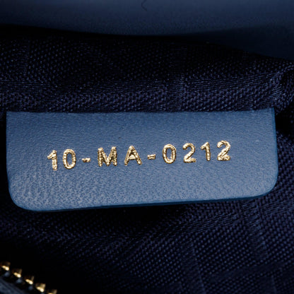Christian Dior 2022 Blue Cannage Lambskin Leather Small Lady Dior Bag