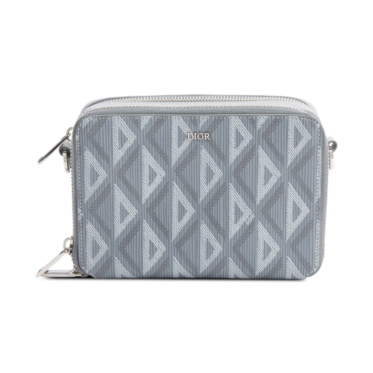 Christian Dior 2022 Grey CD Diamond Coated Canvas Crossbody Pouch